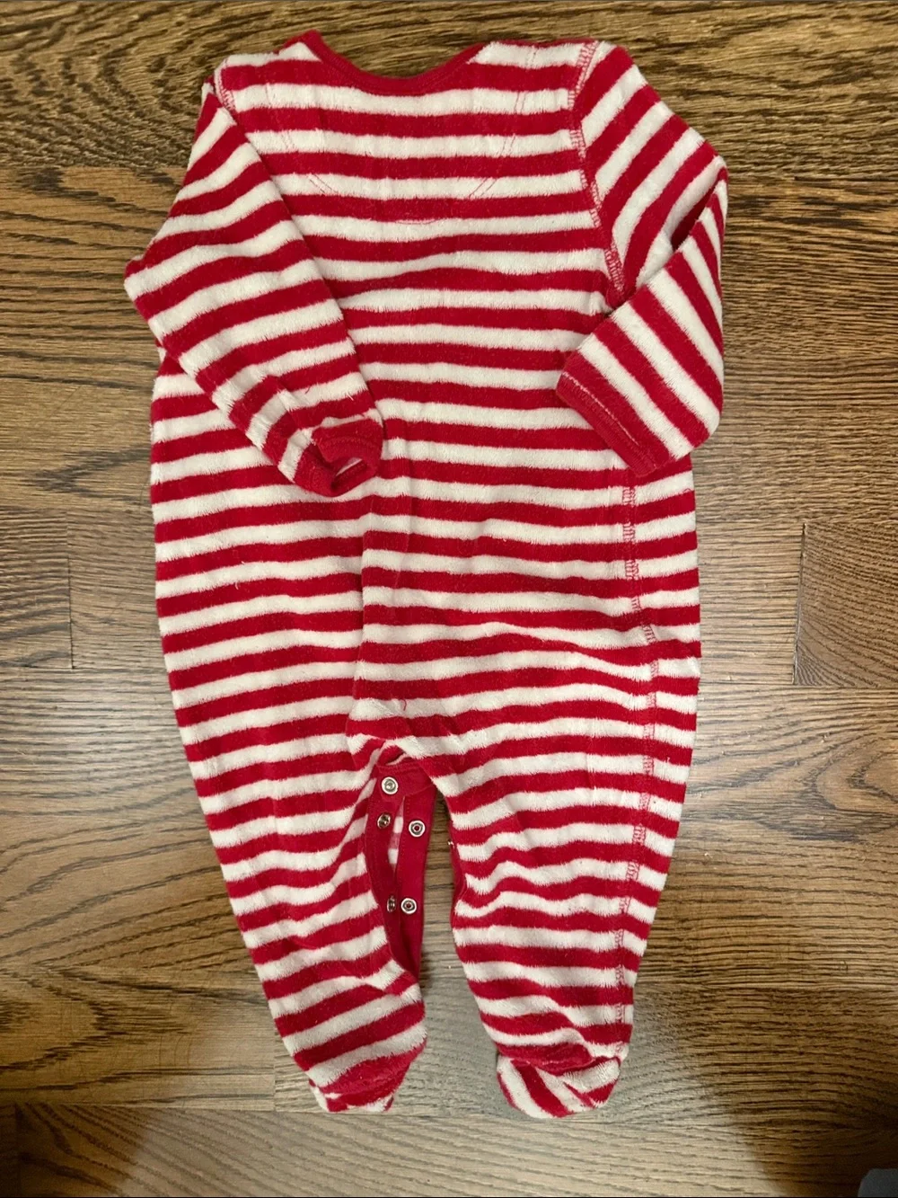GAP Red and White Striped Footed One-Piece
